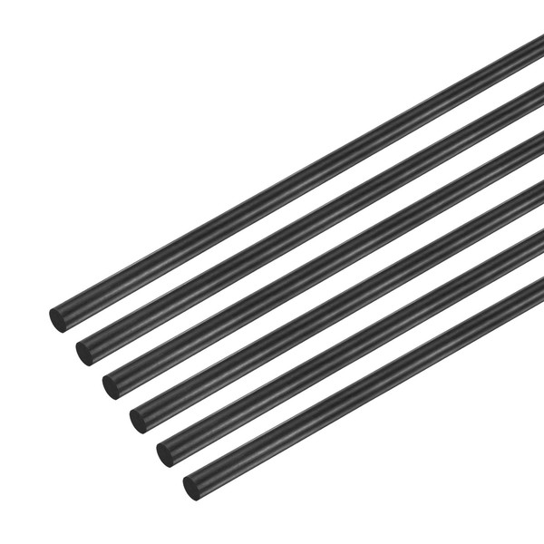M METERXITY 6-Pack Carbon Fiber Rods, 200mm Length 3mm Dia