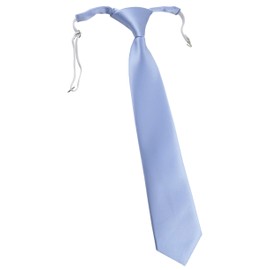 TigerTie Plain Children's Tie Pre-Tied with Elastic Band, lightblue