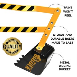 stargo stargo Sand Digger Kids Excavator Ride on Toy, Beach Toys Outdoor Sandbox Toy Digger for Kids, Solid Steel Rotates 360, Role Play, Sand Toys