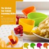 4pcs Dip Clip Bowls for Plate,Plastic Condiment Bowls,Plate Clip-On Hol/der,Spices