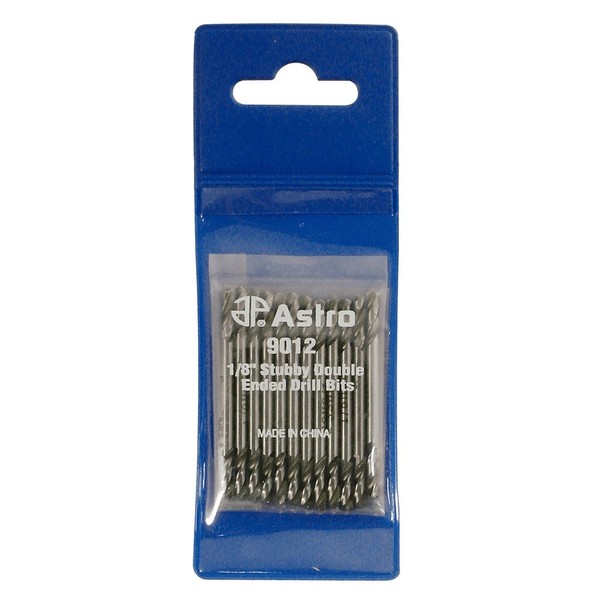 Astro Pneumatic AP9012 1/8-Inch Double Ended Drill Bits, 12-Pack