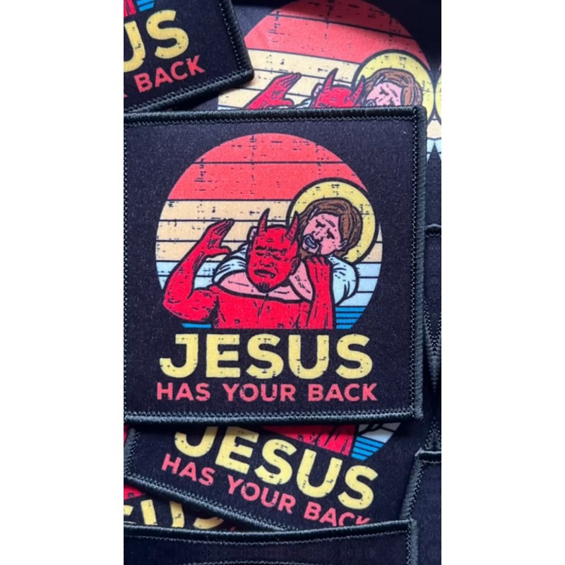 The Patch Bunker Jesus Has Your Back Jiujitsu Christian Iron