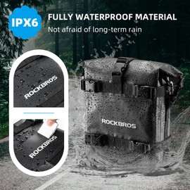 ROCKBROS Motorcycle Bumper Bag 5-7L Waterproof Motorcycle Tail Bag Moto Saddle Bag with Shoulder Strap Motorcycle Dry Bags Luggage Bag