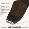 Tape in Hair Extensions, Moresoo Balayage Hair Extensions 18 Inch