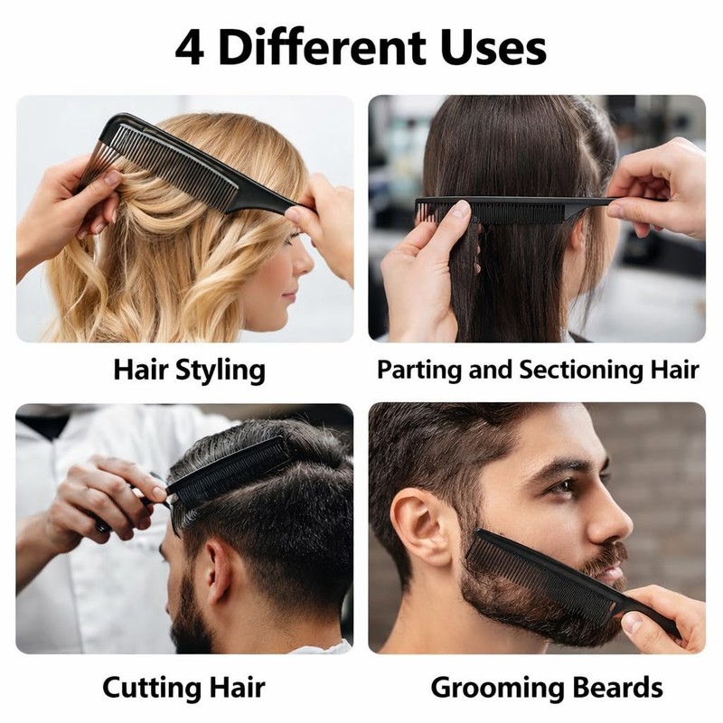 Hair Styling Comb Set | Detangling Comb Teasing Sectioning Smoothing