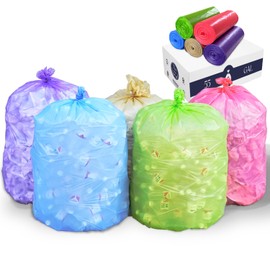 YoYoRain-(55-60) Gallon Colorful Trash Bag Large Garbage Bag-22Mic 38" x 58",Perfect for Industrial,Lawn,Yard Waste and Kitchen(50Bags).