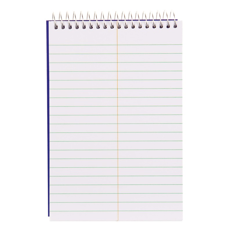 Blueline high-capacity steno pad, medium/college rule, blue cover, 180 white