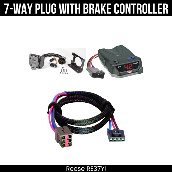 Reese RV 7-Way Trailer Wiring Kit + Brake Control For