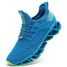 Vooncosir Tenis de correr para mujer, cómodos, a la moda, antideslizantes, para trabajo, tenis, caminar, deportes, 7-azul, 6 US