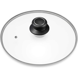 11 Inch Glass Lid for Frying Pan, Fry Pan Lid, Skillet Lid, Pan Lid with Handle,- Fully Assembled Tempered Replacement Cover, 11"/28cm