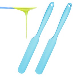 Non-stick Wax Spatulas Jar Spatulas Set, Hair Removal Waxing Applicator Easy to clean Reusable Scraper, Large Area Hard Wax Sticks for Body Use on Salon and Home Mixing Baking Scrapers (2 PCS, Blue)