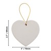 Ready to Paint DIY Ceramic Bisque Heart Ornaments with Hanger