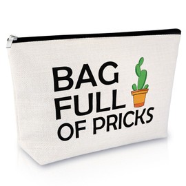 Sfodiary Cactus Lover Gift Cactus Makeup Bag for Women Cactus Themed Gift for Friends Sister Cosmetic Bag Birthday Graduation Christmas Gift for Plant Lovers Succulents Lovers Zipper Travel Pouch