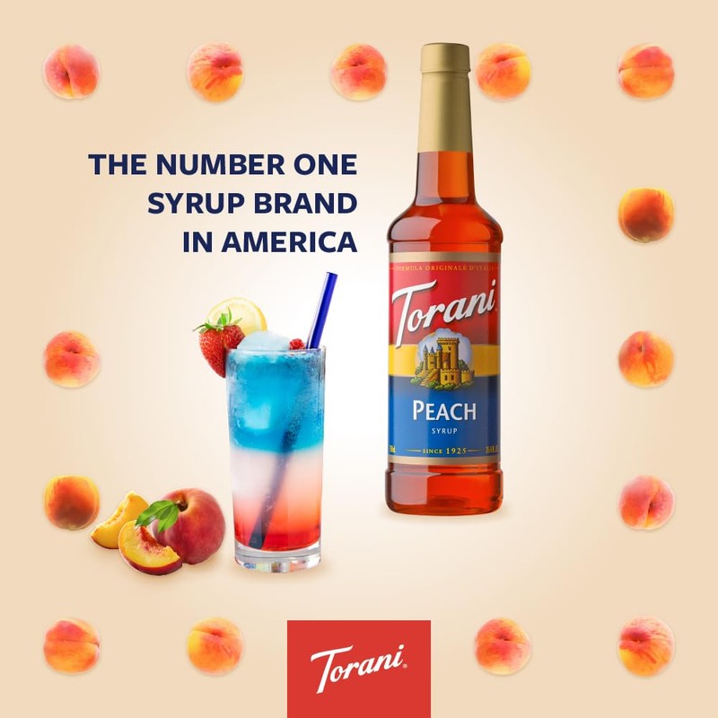Torani Syrup, Peach, 25.4 Ounces (Pack of 4)