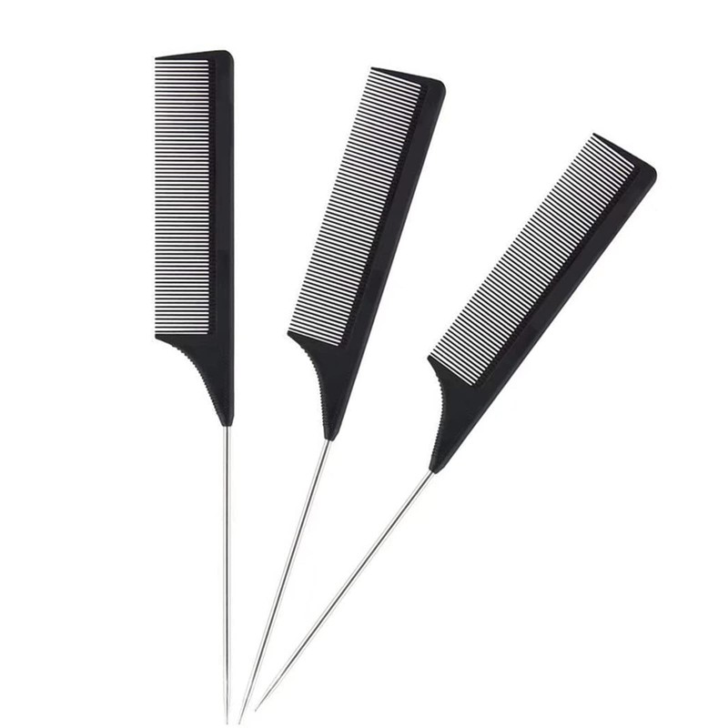 1 Pack Professional Carbon Steel Tail Combs Heat Resistant with