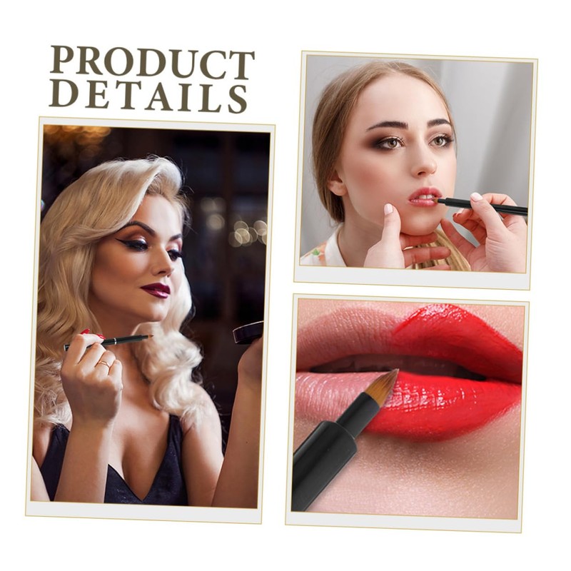 minkissy Portable Lip Brush Retractable Handle Pcs Lipstick Applicator for