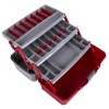 Flambeau Outdoors 3 Tray Portable Tool Box Tackle Storage Red