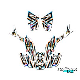 Kalair GFX Graphics Kit for Honda TRX 300EX MAIER PLASTICS (1993-2006) Vision Series Oc 16 Mil - ATV UTV Custom Racing Graphics Stickers Decals Kit, no-plastics