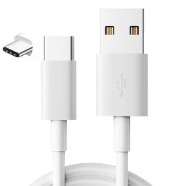lanmuli USB Type C to USB A Cable, 3A Fast Charging, White