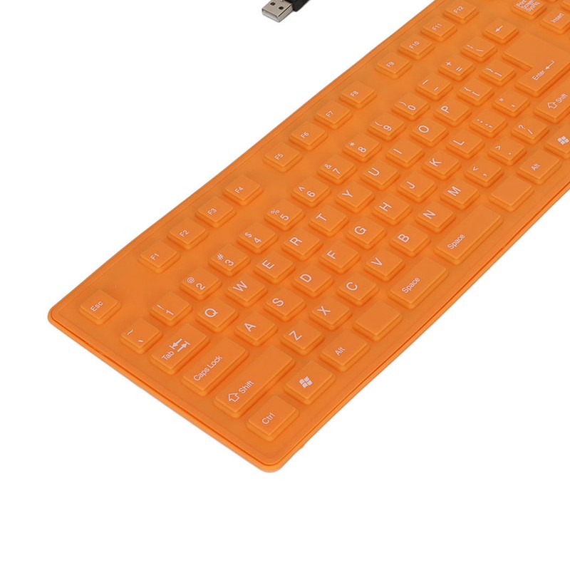 Foldable Silicone Keyboard 108 Keys Silicone Foldable USB Wired Waterproof