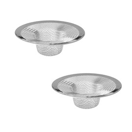 Shower Hair Drain Catcher, Stainless Steel Hair Catcher for Sink Bathroom Tub Drain Hair Catcher 2 Pcs By Lechay (3.54 inch 2pcs)