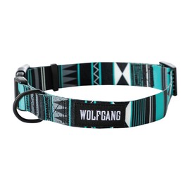 Wolfgang Heavy Duty, Adjustable Dog Collar with Quick Release Nylon Buckle for Walking & Training, WesternSky Print, Small