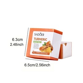 100g Turmeric Soap, 2pcs/set Handmade Turmeric Bath Soaps, Turmeric Essential Oil Soap Bars, Face Wash Body Wash Soap for Women & Men, Bath Soap Bars