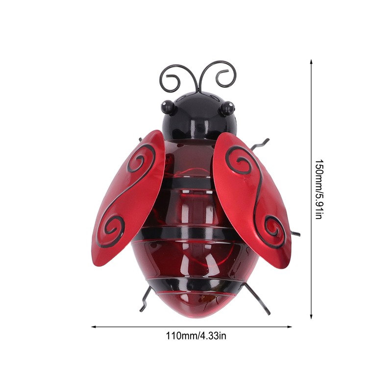 3pcs Solar Bee Lights Cute Innovative Iron Art Solar Powered