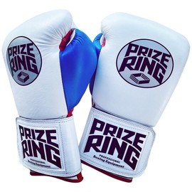 PRIZE RING "Professional 5.0" Boxing Gloves White/Blue, Red (14oz)