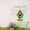 Wooden Decorative Birdhouse Hanging Bird House Hand Painted Birds Box