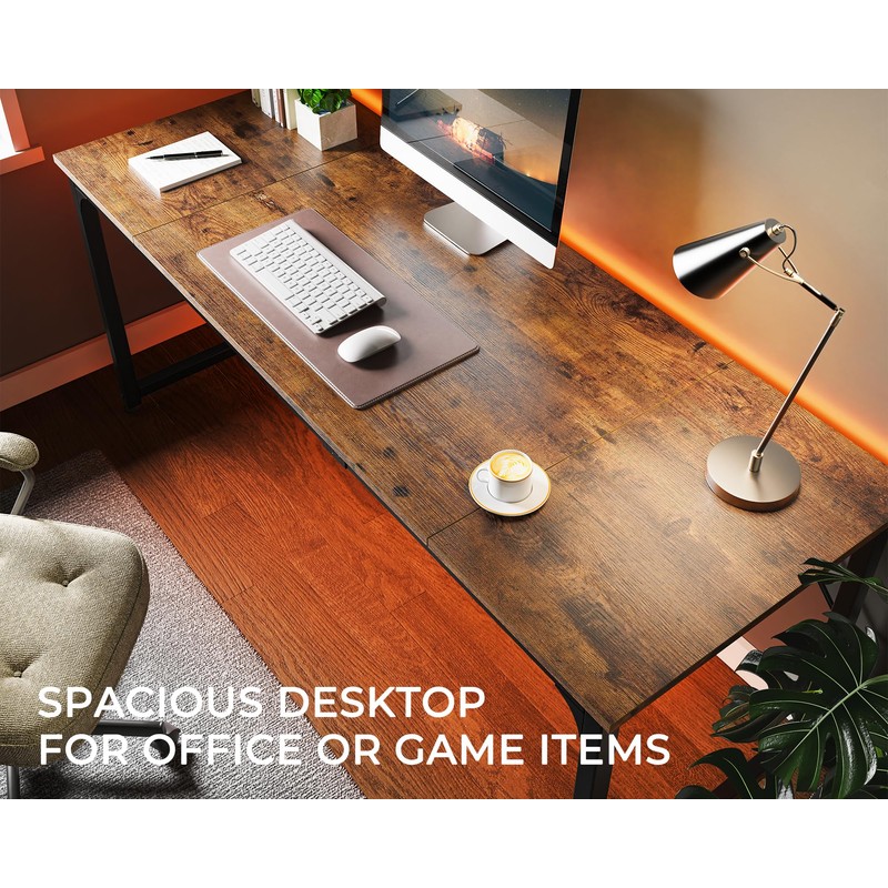 Huuger Computer Desk, 70 Inch Office Desk, Gaming Desk with