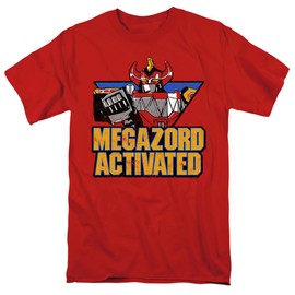 Power Rangers Megazord Activated Unisex Adult T Shirt (3X-Large) Red