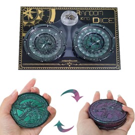 SignalPlus 2025 7-in-2 Random Roulette Dice King, Color Changing Random DND dice, Unique Spinning Dungeons and Dragons Dice D20 D12 D10 D% D8 D6 D4 Gift for Tabletop RPG, Board Game