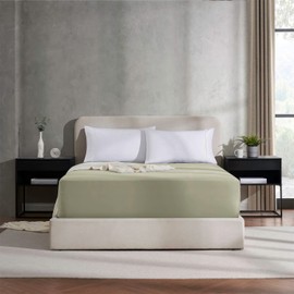 Nestl Bedding 21" Deep Pocket Fitted Sheet – 1800 Deep Pocket Bed Sheet – Hotel Luxury Double Brushed Microfiber Sheets – Deep Pocket Fitted Sheet - Full/Sage Olive Green