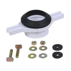 Oatey 43541 2-inch White PVC Horizontal Adjustable Urinal Flange Kit, 2 Inch