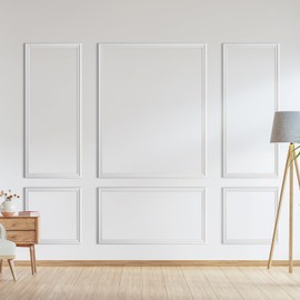 NOTASA Peel and Stick Wall Molding Kit, Accent Wall Panels for Interior Wall Decor with Double-Sided Tape, 3 Set Pre-Cut PS Wainscoting Panels (50 * 40 in)