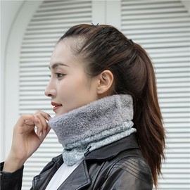 First Choose Winter Neck Warmer Men Ski, Neck Gaiter Face Scarf Women, Fleece Scarf for Men Ski Mask, Thick Windproof Scarves, Off-white, Medium