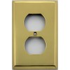 Polished Brass 1 Gang Duplex Outlet Wall Plate