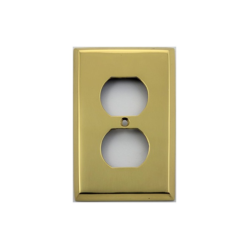 Polished Brass 1 Gang Duplex Outlet Wall Plate
