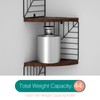 Love-KANKEI Corner Shelf Wall Mount of 5 Tier, Rustic Wood