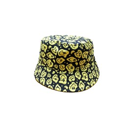 Classic Smiley Face Bucket Hat – Heavy Duty, Fun Design, Perfect for Festivals, Holidays, and Everyday Style (UK, Alpha, One Size, Black)