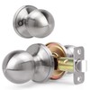 LOQRON Ball Design Non-Locking Door Knob, Passage Round Shaped Doorknob