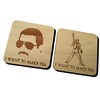 QUEEN FREDDIE MERCURY COASTER DRINK MAT ENGRAVED PRESENT GIFT (Both