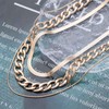 TseenYi Mehrlagige Klobige Kette Halskette Gold Kubanische Kette Choker Halskette