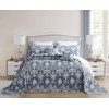 Blythease Oversized King Bedspread 138X122 Extra Wide, Jacquard Matelasse Damask