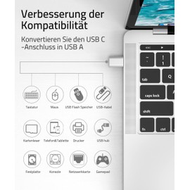 Syntech USB C to USB Adaptor, Silver