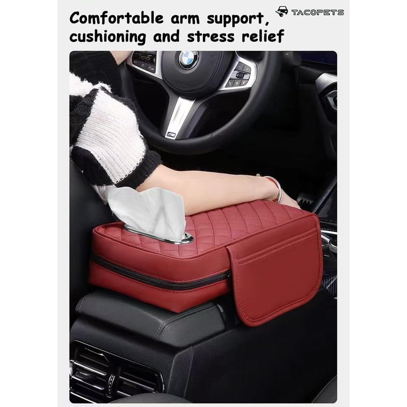 TACOPETS Car arm Rest Cover pad, Memory Foam Armrest Cushion