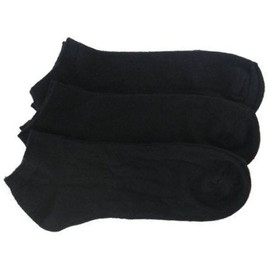 Britwear 6x Children Cotton Trainer Liner Ankle SocksShoe Size:UK 9-12 (Kids/Boys/Girls) Colour:Black
