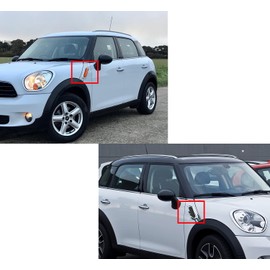 iJDMTOY Euro Dark Smoked Lens Front Fender Side Marker Blinker Light Housing Replacements Compatible With 2011-16 MINI Cooper R60 Countryman, 2013-16 R61 Paceman