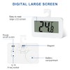 OFFCUP Fridge Thermometer Digital, 2pcs Refrigerator Thermometer, LCD Digital Waterproof